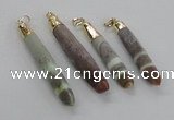 NGP2295 10*55mm - 12*75mm stick sea urchin shell beads