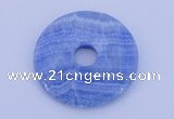 NGP230 7*50mm fashion dyed blue lace agate gemstone donut pendant