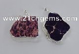 NGP2300 30*40mm - 40*50mm freeform sea sediment jasper pendants