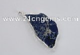 NGP2302 30*40mm - 40*50mm freeform sea sediment jasper pendants