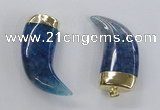 NGP2311 25*60mm - 28*65mm oxhorn agate gemstone pendants