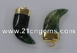 NGP2312 25*60mm - 28*65mm oxhorn agate gemstone pendants