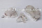 NGP2329 20*30mm - 25*35mm nuggets druzy quartz pendants