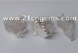 NGP2332 30*35mm - 35*40mm nuggets druzy quartz pendants