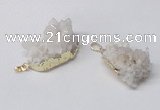 NGP2334 20*30mm - 25*35mm nuggets druzy quartz pendants