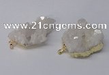 NGP2337 30*35mm - 35*40mm nuggets druzy quartz pendants