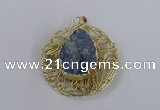 NGP2349 52mm - 55mm freeform druzy agate gemstone pendants