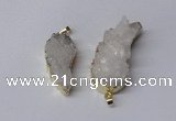 NGP2360 18*35mm - 22*45mm wing-shaped druzy quartz pendants