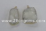 NGP2364 25*40mm - 35*45mm freefrom druzy agate pendants