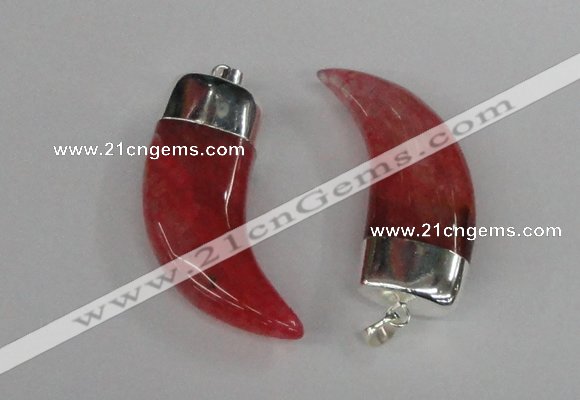 NGP2379 20*48mm - 22*50mm oxhorn agate gemstone pendants