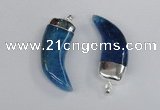 NGP2380 20*48mm - 22*50mm oxhorn agate gemstone pendants