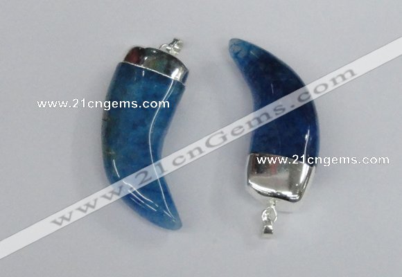 NGP2380 20*48mm - 22*50mm oxhorn agate gemstone pendants