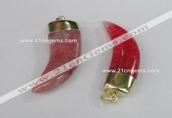 NGP2387 20*48mm - 22*50mm oxhorn agate gemstone pendants