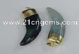 NGP2388 20*48mm - 22*50mm oxhorn agate gemstone pendants