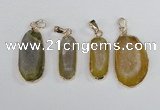 NGP2391 12*25mm - 20*30mm freeform druzy agate pendants