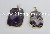 NGP2393 25*35mm - 30*45mm freeform dogtooth amethyst pendants