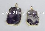 NGP2393 25*35mm - 30*45mm freeform dogtooth amethyst pendants