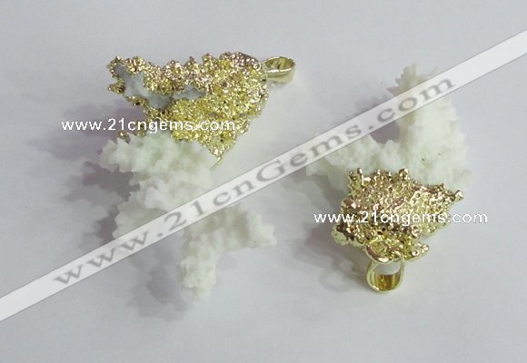 NGP2395 20*40mm - 30*50mm freeform natural coral pendants