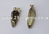 NGP2409 14*35mm - 16*50mm sticks quartz pendants wholesale