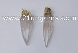 NGP2414 15*60mm - 18*70mm sticks white crystal pendants wholesale