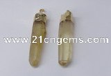NGP2425 15*50mm - 18*65mm sticks dyed white crystal pendants