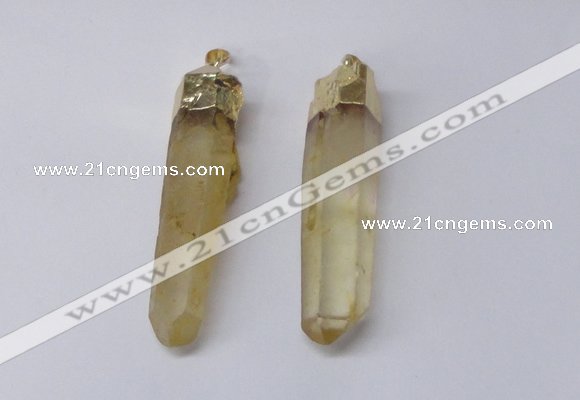 NGP2425 15*50mm - 18*65mm sticks dyed white crystal pendants