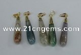 NGP2438 10*40mm teardrop agate gemstone pendants wholesale