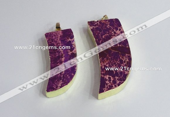 NGP2440 18*40mm - 20*50mm horn sea sediment jasper pendants