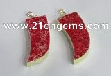 NGP2441 18*40mm - 20*50mm horn sea sediment jasper pendants