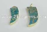 NGP2442 18*40mm - 20*50mm horn sea sediment jasper pendants