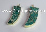 NGP2443 18*40mm - 20*50mm horn sea sediment jasper pendants