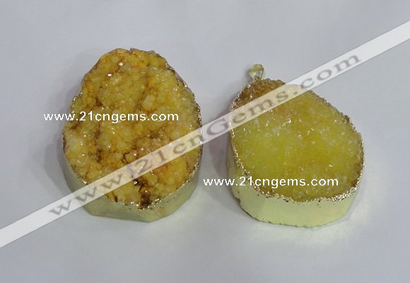 NGP2470 45*55mm - 50*65mm freeform druzy agate pendants wholesale