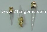 NGP2492 8*35mm - 12*55mm sticks white crystal pendants wholesale