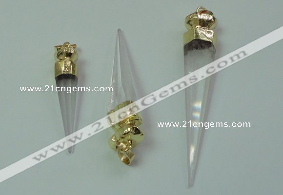 NGP2492 8*35mm - 12*55mm sticks white crystal pendants wholesale