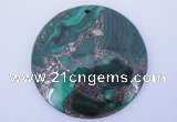 NGP250 7*45mm fashion malachite & pyrite gemstone pendants