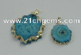 NGP2510 18*25mm - 30*40mm freeform druzy agate pendants