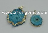 NGP2510 18*25mm - 30*40mm freeform druzy agate pendants