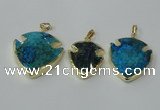 NGP2516 25*30mm - 35*40mm arrowhead agate gemstone pendants