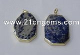 NGP2518 30*40mm - 35*45mm freeform lapis lazuli gemstone pendants