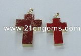 NGP2534 30*40mm - 40*50mm cross sea sediment jasper pendants