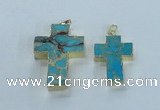 NGP2535 30*40mm - 40*50mm cross sea sediment jasper pendants