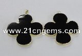 NGP2545 53*53mm - 56*56mm flower agate gemstone pendants