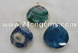 NGP2548 48*50mm - 55*55mm freeform agate gemstone pendants