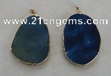 NGP2550 45*60mm - 48*65mm freeform agate gemstone pendants