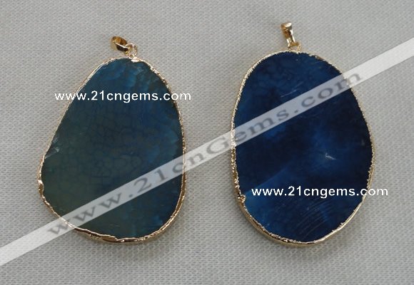 NGP2550 45*60mm - 48*65mm freeform agate gemstone pendants