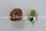 NGP2553 25*35mm - 30*40mm freeform druzy agate gemstone pendants