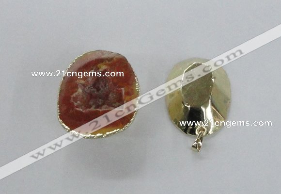 NGP2553 25*35mm - 30*40mm freeform druzy agate gemstone pendants