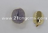 NGP2554 25*35mm - 30*40mm freeform druzy agate gemstone pendants