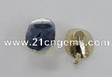 NGP2556 25*35mm - 30*40mm freeform druzy agate gemstone pendants