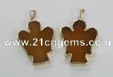 NGP2578 30*40mm angel agate gemstone pendants wholesale